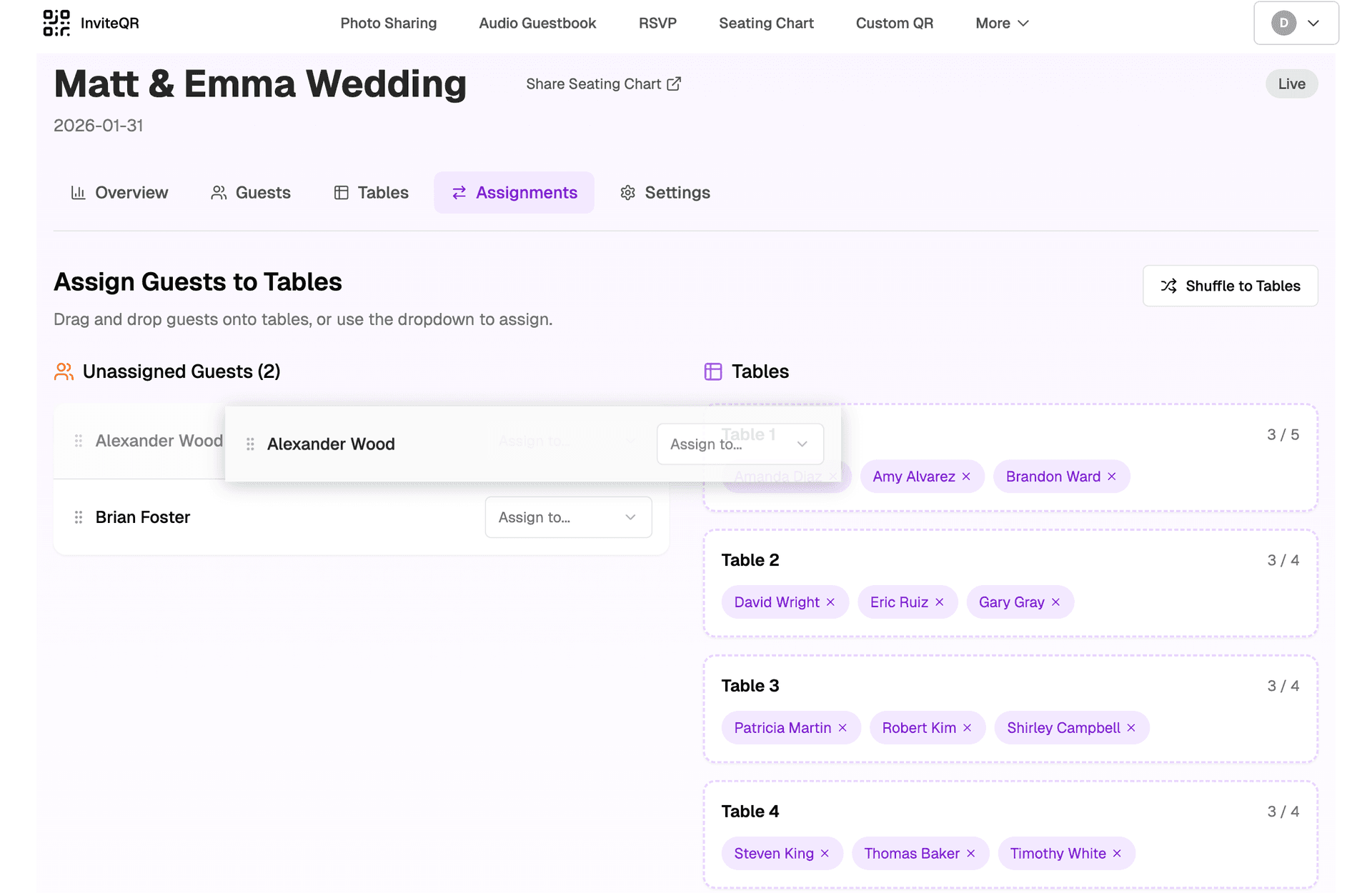 Introducing Wedding Seating Chart – Simple, Beautiful, and Just $15